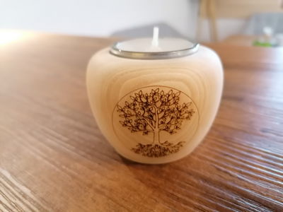 Teelichthalter mit Baum des Lebens